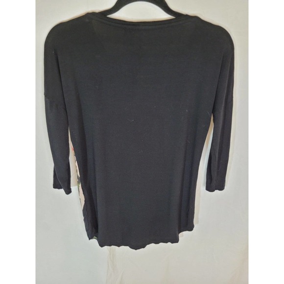 Desigual 3/4 Sleeve Black Graphic t-shirt Small - Picture 4 of 4